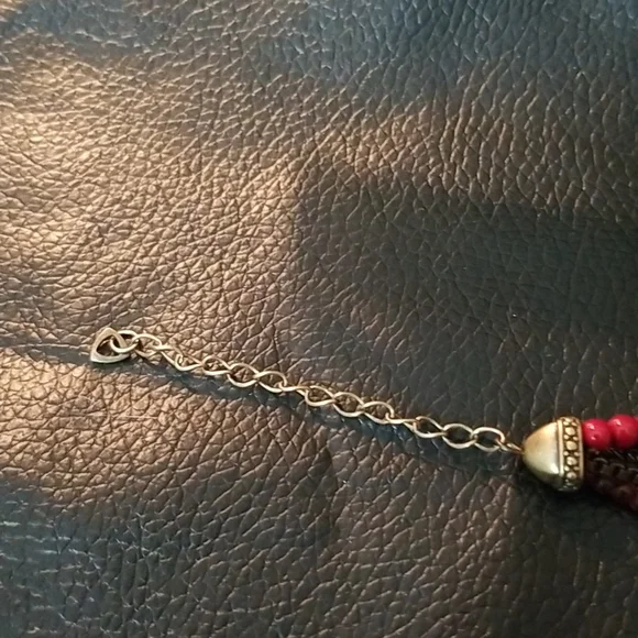 3 for 20. Vintage  red and gold  beaded  necklace. - Picture 6 of 9